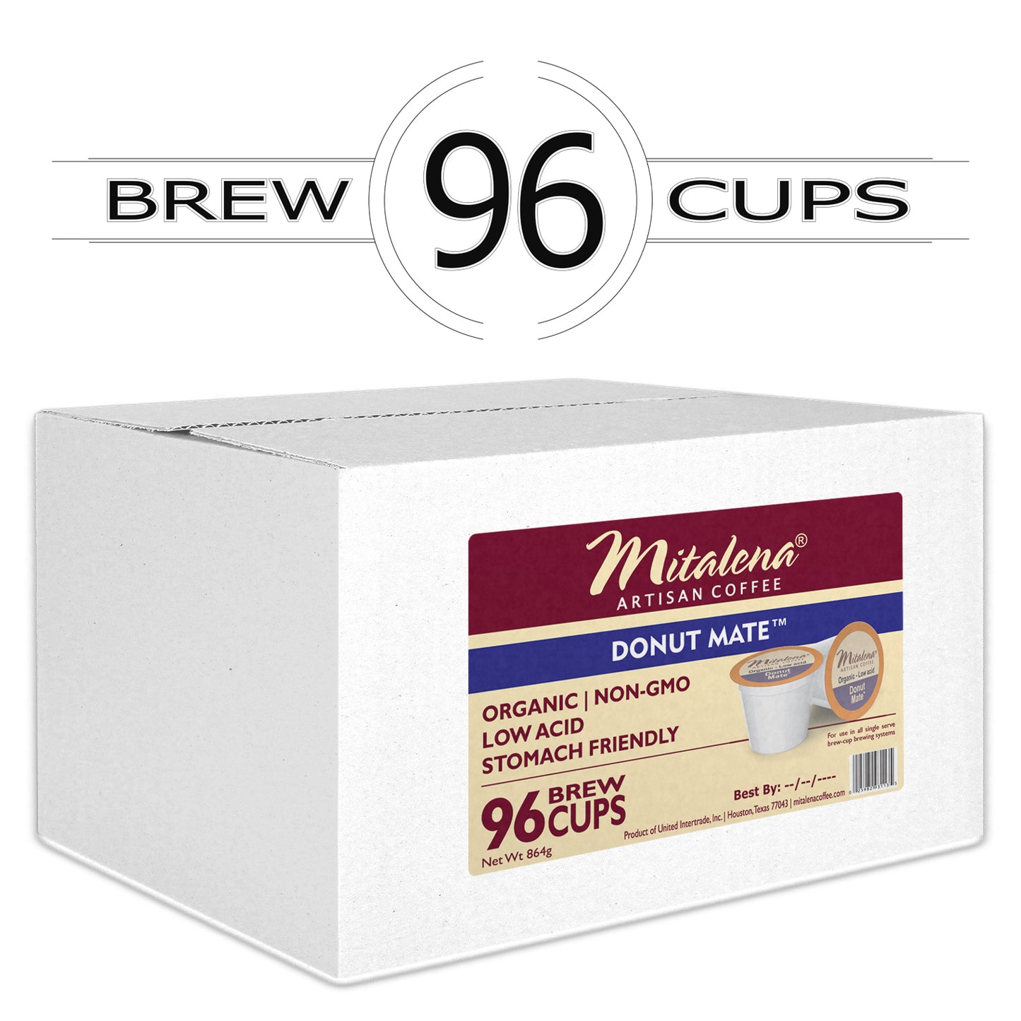 Mitalena Coffee - Donut Mate™ Organic Low Acid Coffee Pods 96 ct.