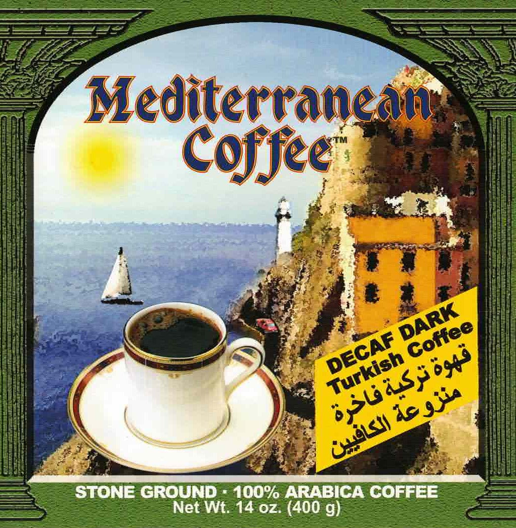 Mediterranean Coffee Turkish Decaf 14 oz, Free shipping