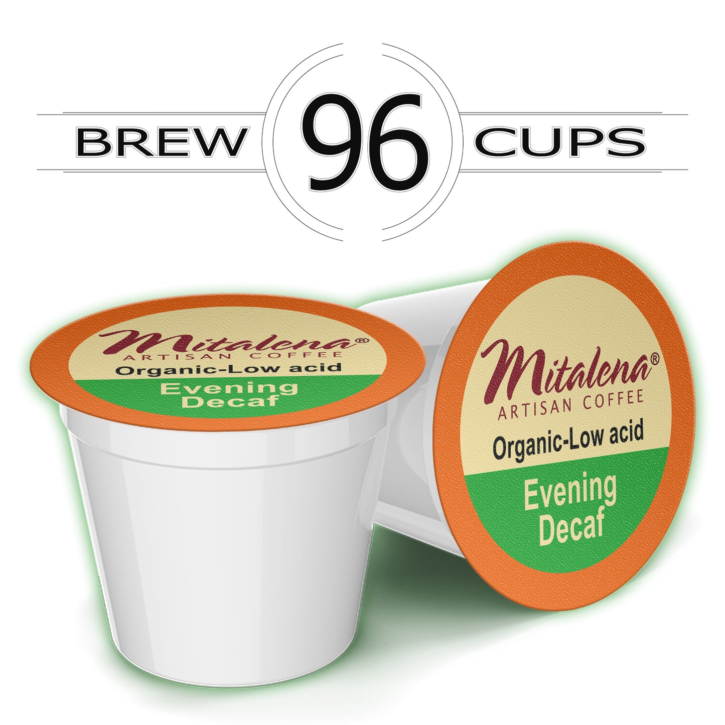 Mitalena Coffee - Evening Decaf Low Acid Coffee Pods 96ct.