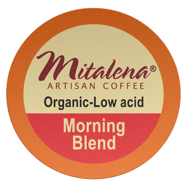Mitalena Coffee - Morning Blend Organic Low Acid Cofffee Pods for Keurig 96 ct.