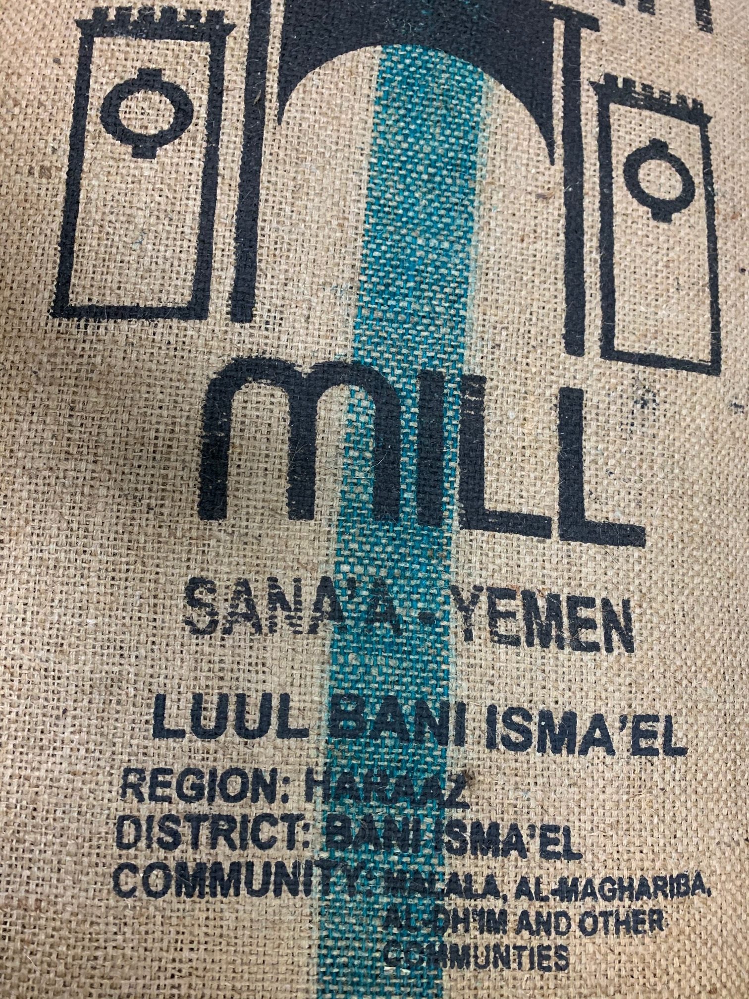 Yemen Mocha coffee burlap sack