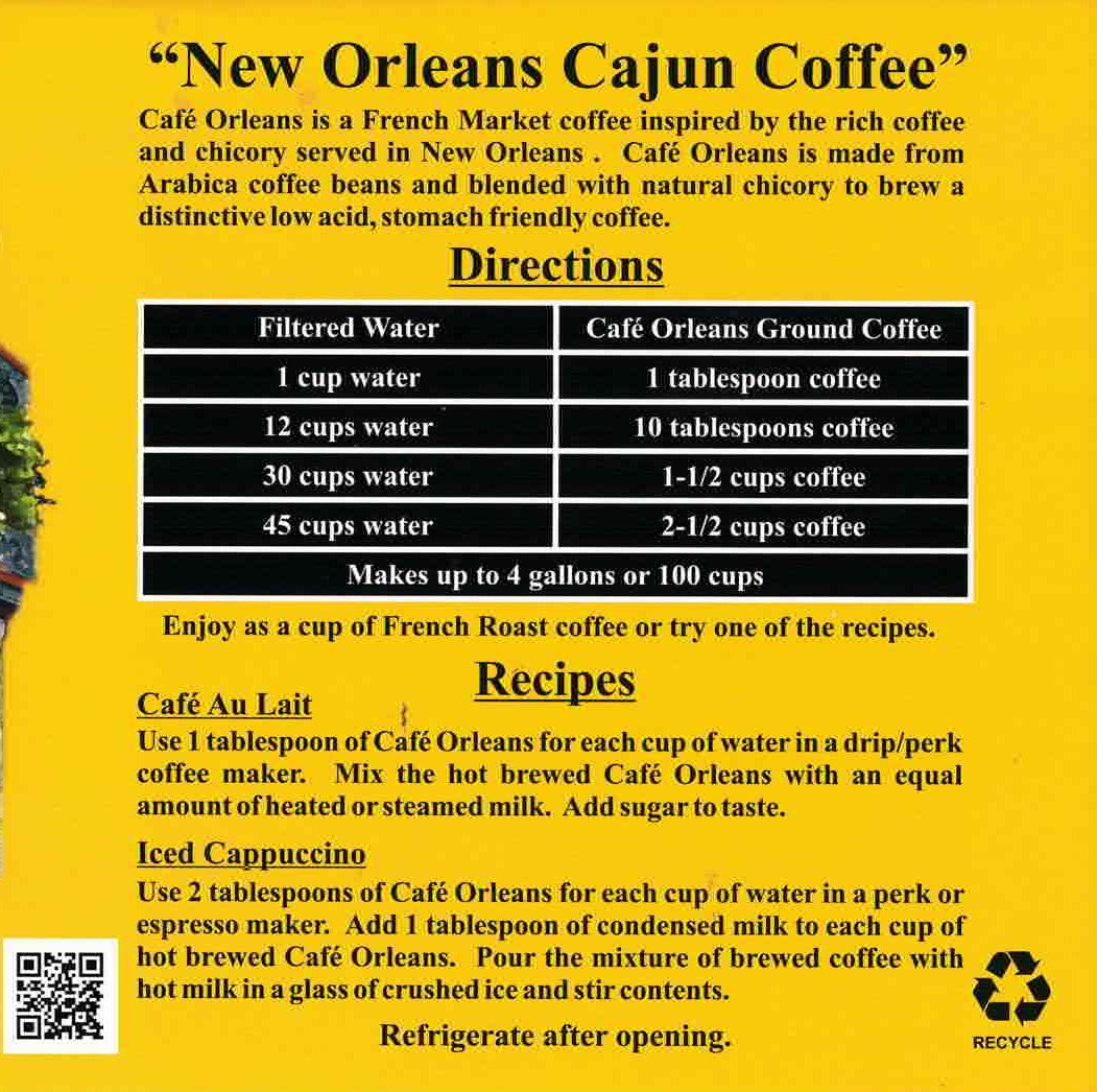 Cafe Orleans French Chicory Coffee 14 oz, Free shipping