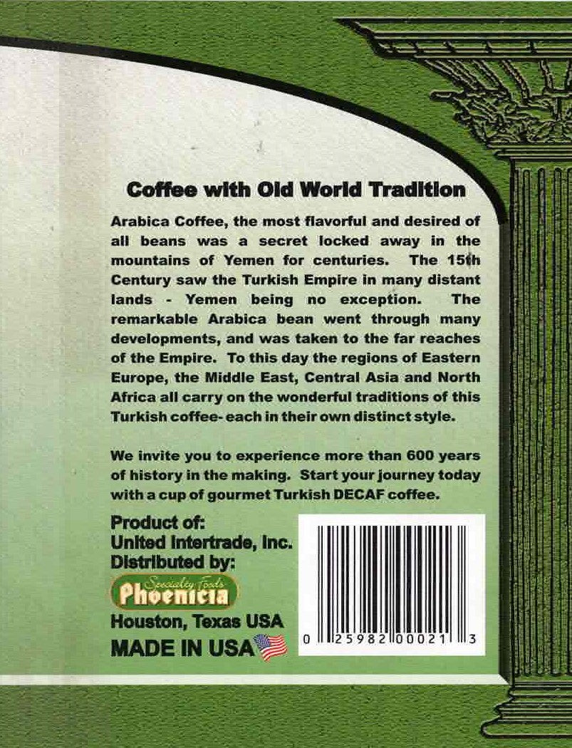 Mediterranean Coffee Turkish Decaf 14 oz, Free shipping