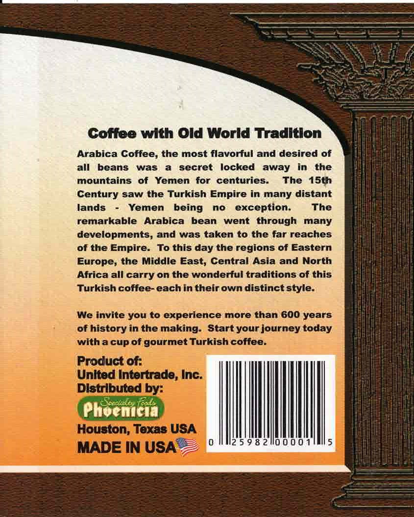 Mediterranean Coffee Dark Turkish Blend 14 oz, Free Shipping