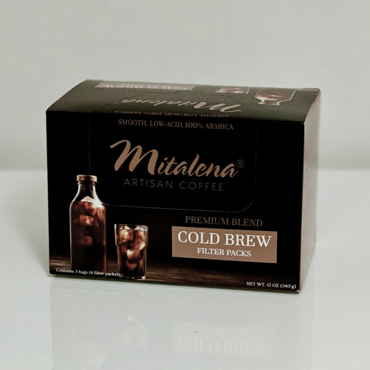 Mitalena Artisan Coffee Premium Blend Cold Brew Filter Packs