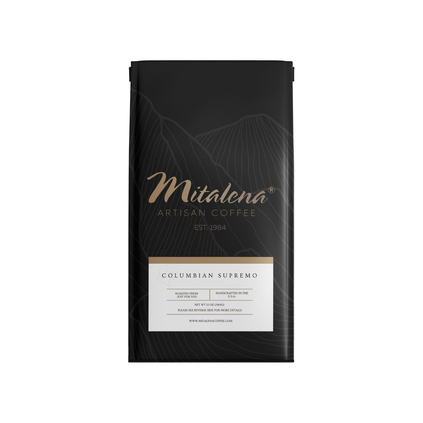 Mitalena Coffee - Colombian Supremo Decaf, 12 oz.