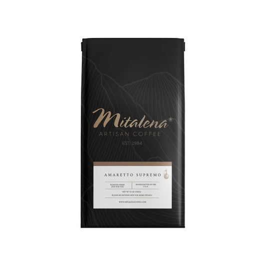 Mitalena Coffee - Amaretto Supremo Decaf, 12 oz.