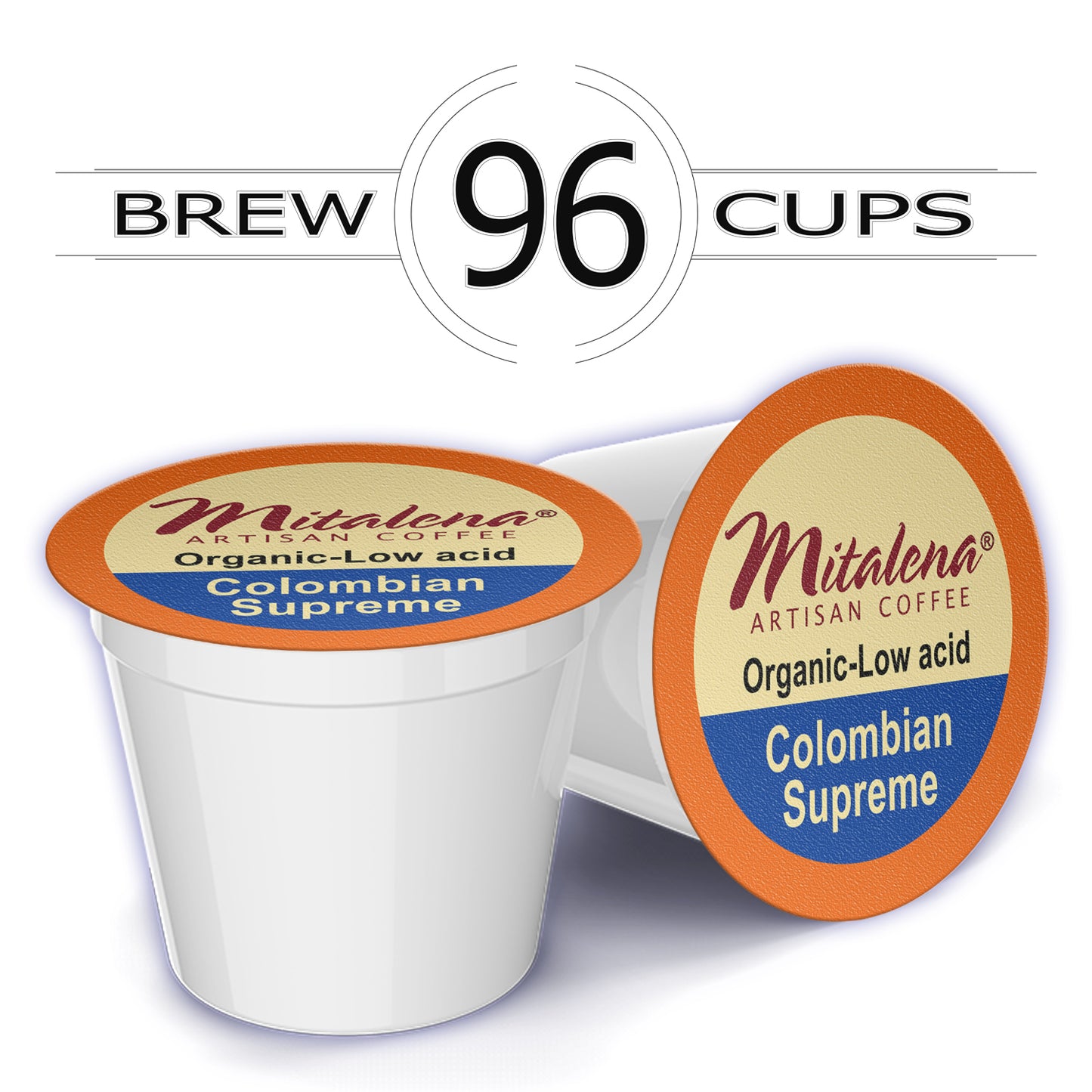 Mitalena Coffee - Colombian Supreme Organic Low Acid Coffee Pods 96 ct.
