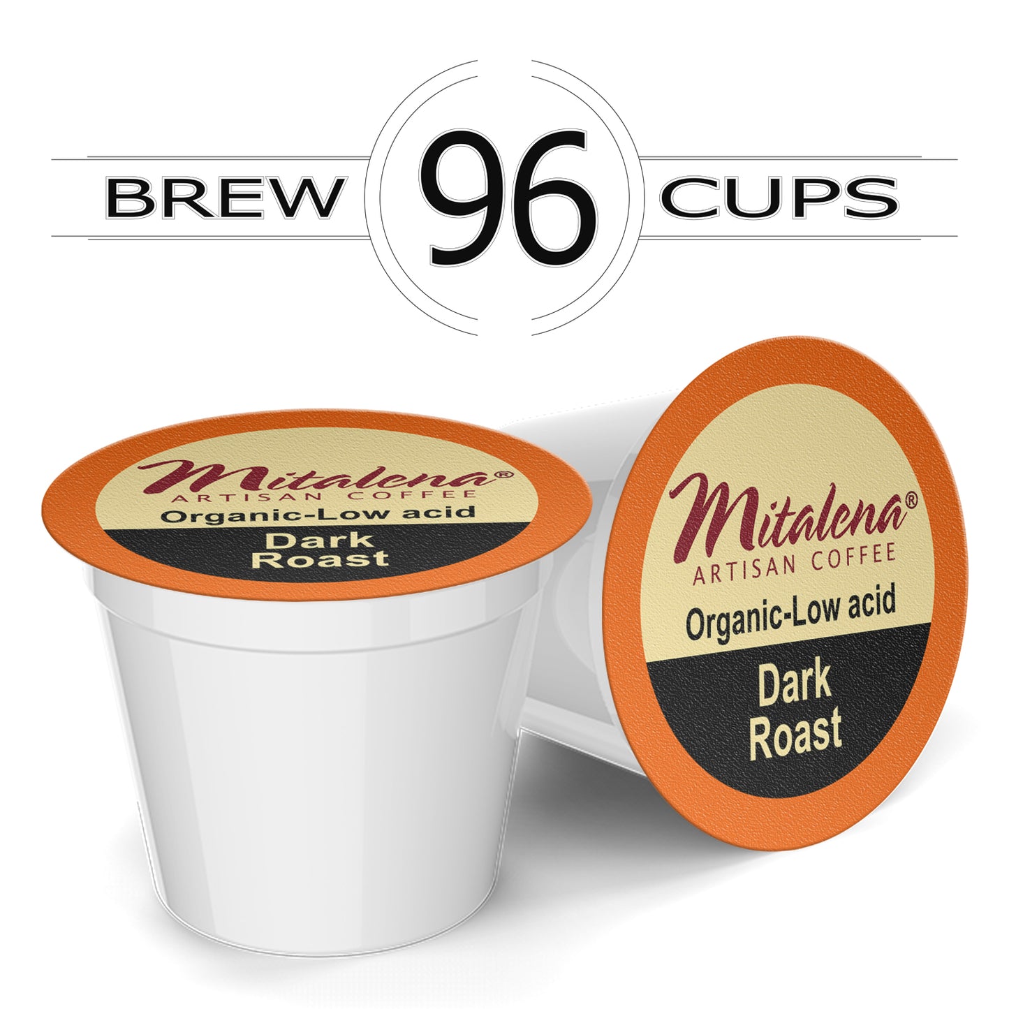 Mitalena Coffee - Dark Roast Low Acid Coffee Pods 96 ct